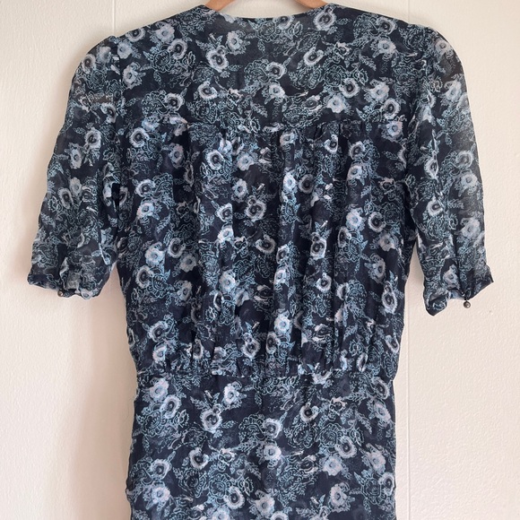 100% Silk Veronica Beard Mariposa Midi Dress - Picture 3 of 4